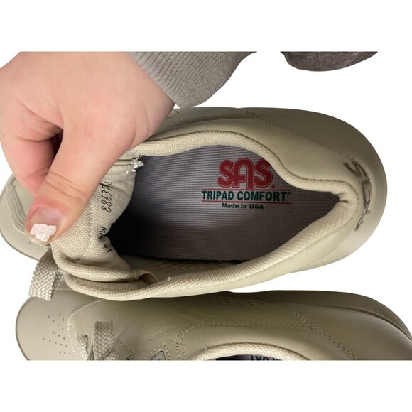 SAS Time Out Womens Tripad Comfort Shoes Size 10 WW Bone Lace Up Leather NWOB - Picture 7 of 8